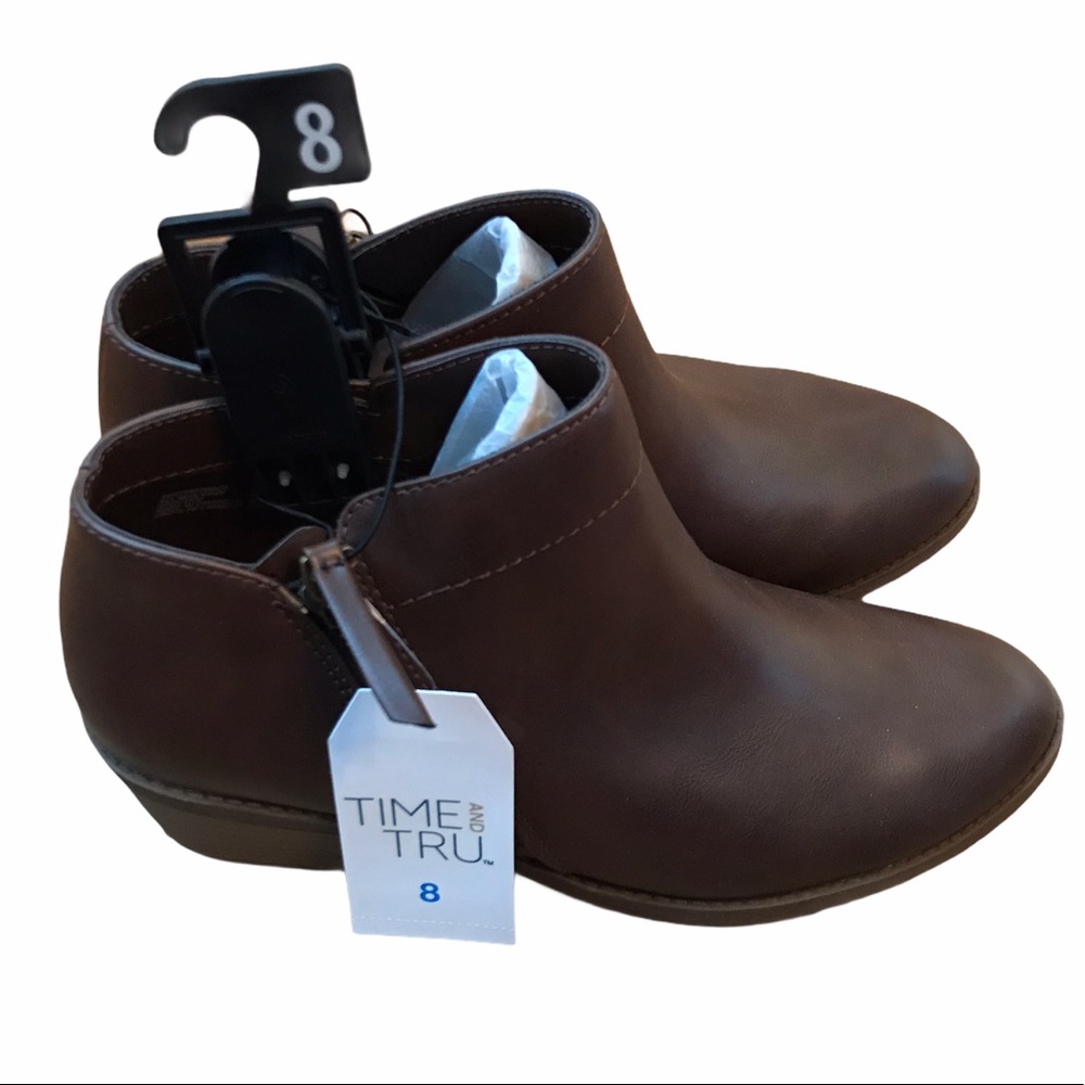 Brown Zipper Bootie w/ Memory Foam Multiple Sizes